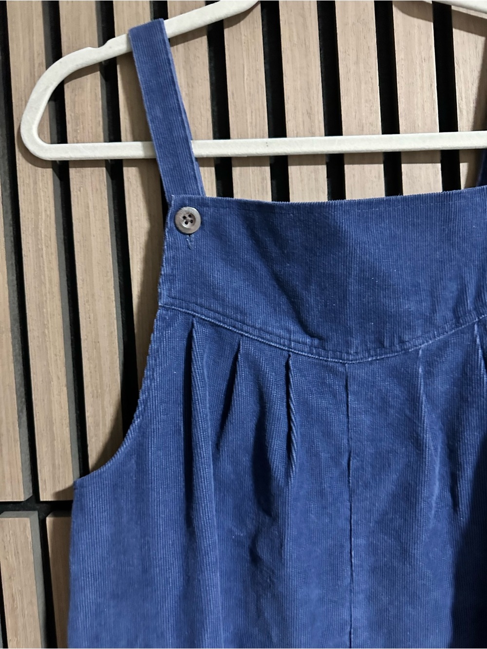 Urban Renewal Women’s Blue Corduroy Pinafore Overall Dress Babydoll Preppy - Picture 3 of 7